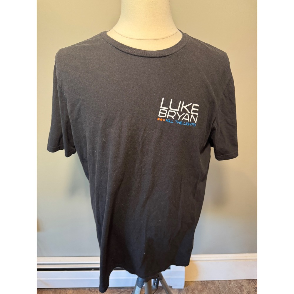 Luke Bryan Kill The Lights Tour T-Shirt Black Mens XL Concert EUC - Picture 2 of 4